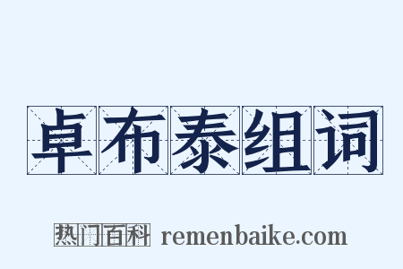 卓布泰组词是什么意思的图片